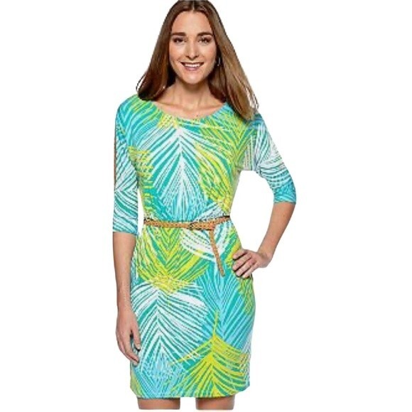 new directions Dresses & Skirts - New Directions split sleeve tropical print dress size 10